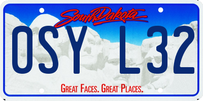 SD license plate 0SYL32
