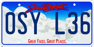 SD license plate 0SYL36