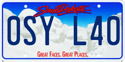 SD license plate 0SYL40