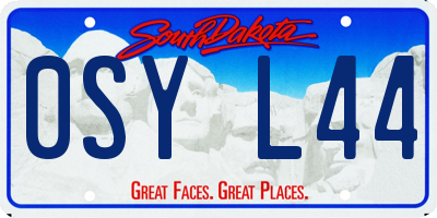 SD license plate 0SYL44