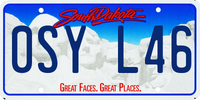 SD license plate 0SYL46
