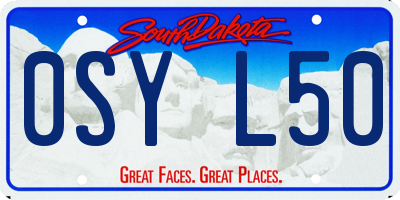 SD license plate 0SYL50