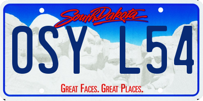 SD license plate 0SYL54