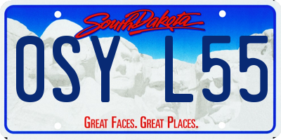 SD license plate 0SYL55