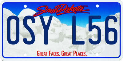 SD license plate 0SYL56