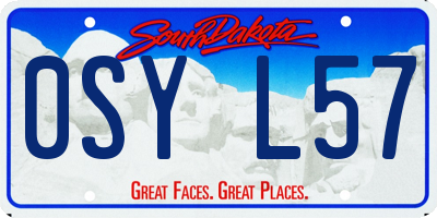 SD license plate 0SYL57