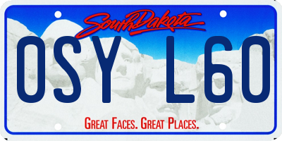 SD license plate 0SYL60