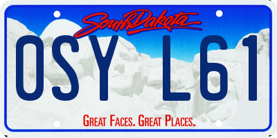 SD license plate 0SYL61