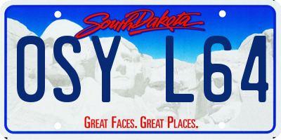 SD license plate 0SYL64
