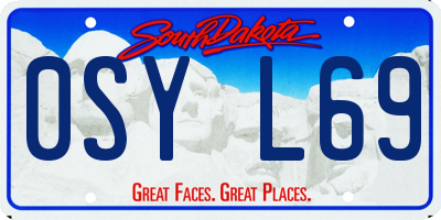 SD license plate 0SYL69