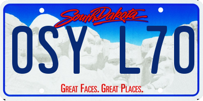 SD license plate 0SYL70