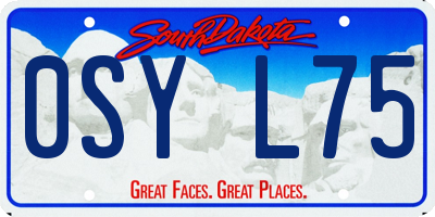 SD license plate 0SYL75