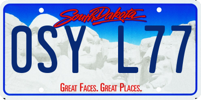 SD license plate 0SYL77