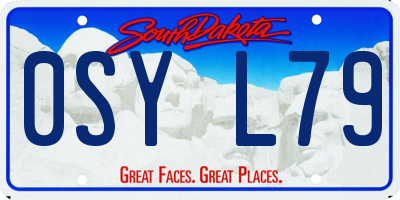 SD license plate 0SYL79