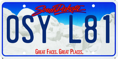 SD license plate 0SYL81