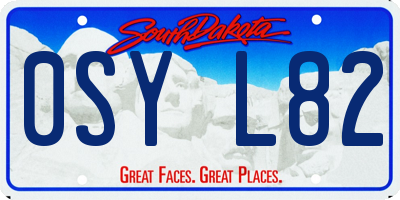 SD license plate 0SYL82