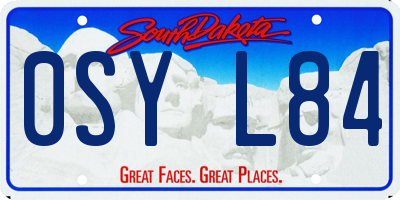 SD license plate 0SYL84