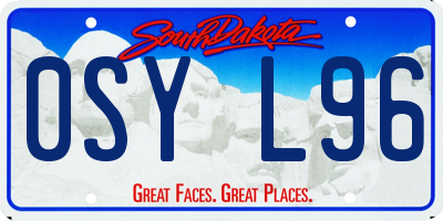 SD license plate 0SYL96