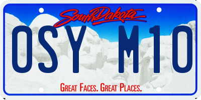 SD license plate 0SYM10