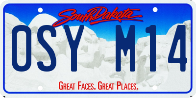 SD license plate 0SYM14