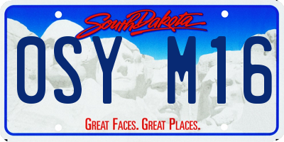 SD license plate 0SYM16