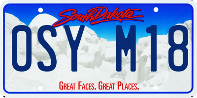 SD license plate 0SYM18