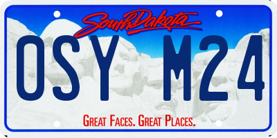 SD license plate 0SYM24