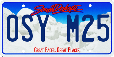 SD license plate 0SYM25