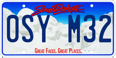 SD license plate 0SYM32