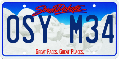SD license plate 0SYM34