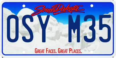 SD license plate 0SYM35