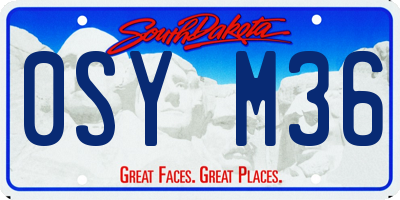 SD license plate 0SYM36