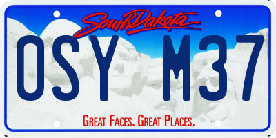 SD license plate 0SYM37