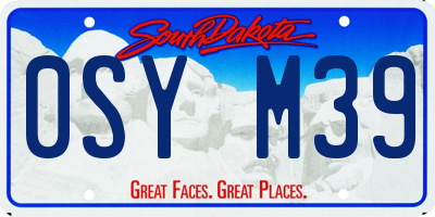 SD license plate 0SYM39