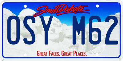 SD license plate 0SYM62