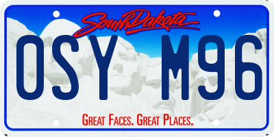 SD license plate 0SYM96