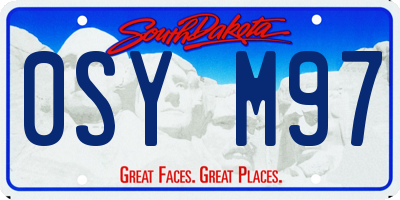 SD license plate 0SYM97