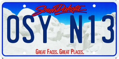 SD license plate 0SYN13