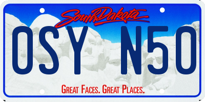 SD license plate 0SYN50