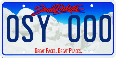SD license plate 0SYO00
