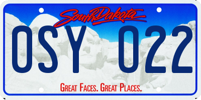 SD license plate 0SYO22