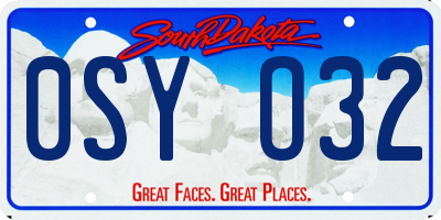 SD license plate 0SYO32