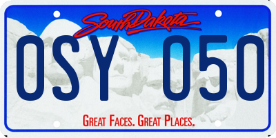 SD license plate 0SYO50