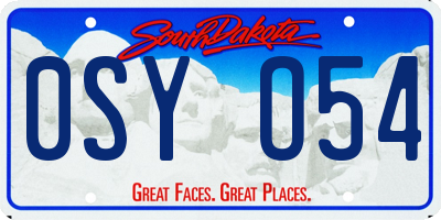SD license plate 0SYO54
