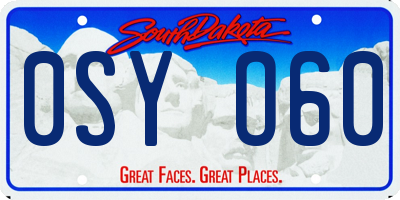 SD license plate 0SYO60