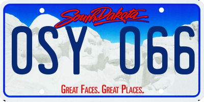 SD license plate 0SYO66