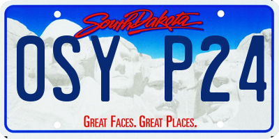 SD license plate 0SYP24