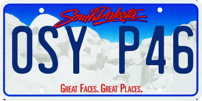 SD license plate 0SYP46
