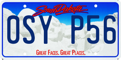 SD license plate 0SYP56