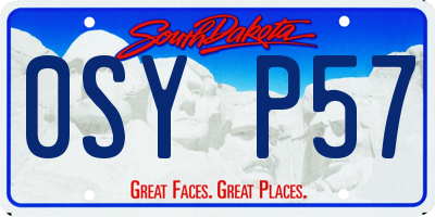 SD license plate 0SYP57